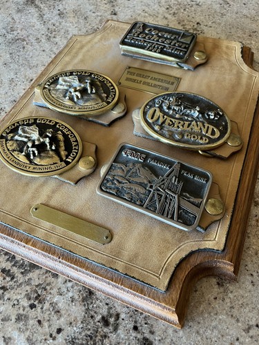 🔥🔥Collection 5 Brass Gold Mining Belt Buckles Mines Pacific Northwest & Idaho - Picture 9 of 9