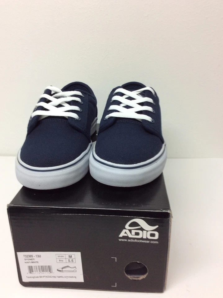 Zapatos de skate Adio Sydney azul marino/blanco para niños talla 5,5 M Foto 4 de 4