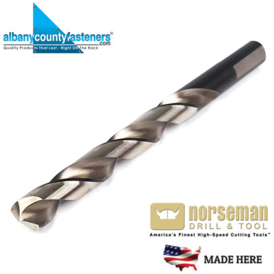 Norseman Drill Bit CN TECH Jobber Length Cryo Drill Bits USA Made - 1/2'' QTY 10