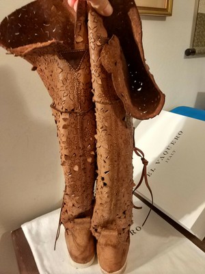 Bottes Cuir El Vaquero Camel Fiorentino - Taille 38, Couleur Cuir/marron - Neuf Avec Boîte