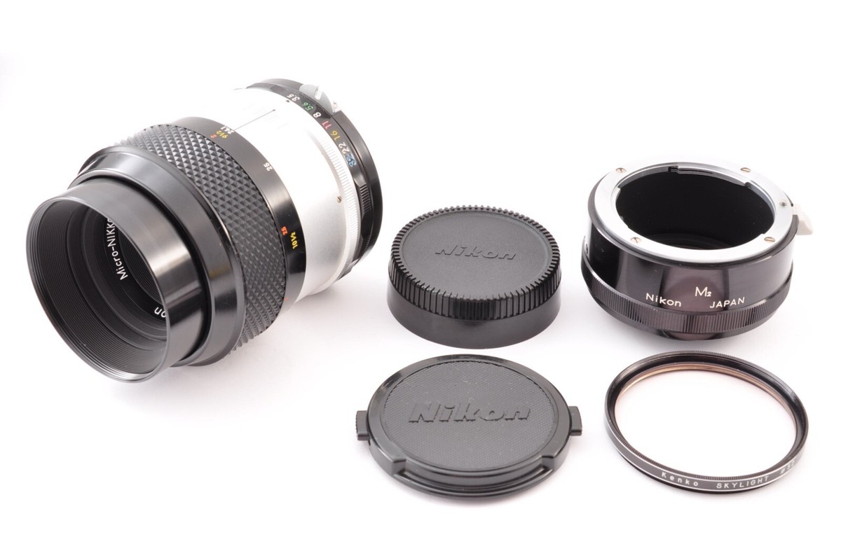Nikon Micro NIKKOR-P Auto 55mm f/3.5 MF + M2 from Japan
