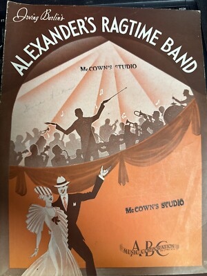 K 1914 IRVING BERLIN ragtime sheet music ALEXANDERS RAGTIME BAND