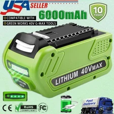 40V 6.0Ah 29472 Replacement For Greenworks 40V Lithium G-MAX Battery 29462 24312