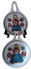 2 Figgjo Flint Norway Saga Handled Ceramic Skillet Serving Dishs 5" VTG Mid-Cent
