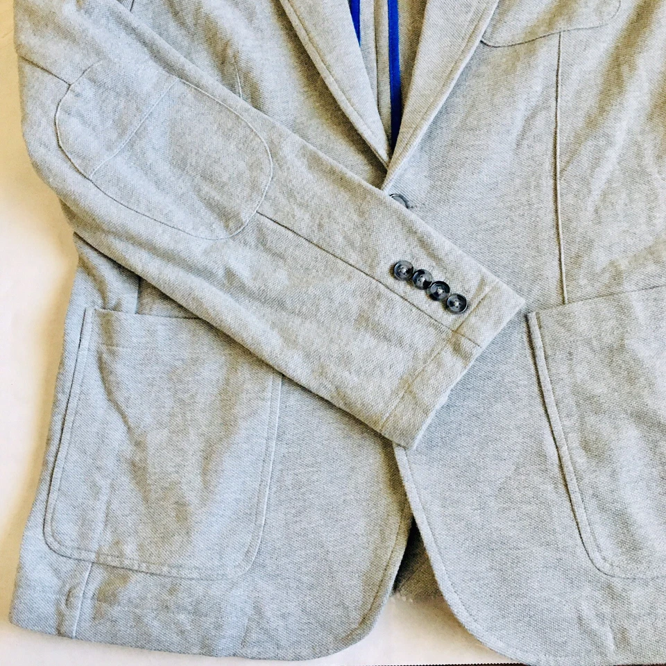 Blazer Chaqueta Deportiva An Original Penguin Gris Jaspeado Talla Grande 100% Algodón Foto 4 de 4