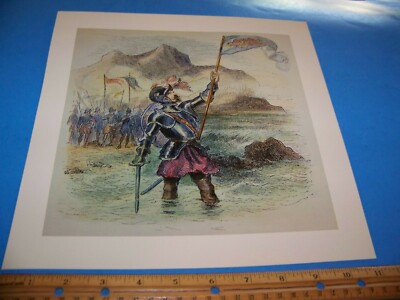 Vasco De Balboa Explorers Educational Print With Historical Facts On Back  1992