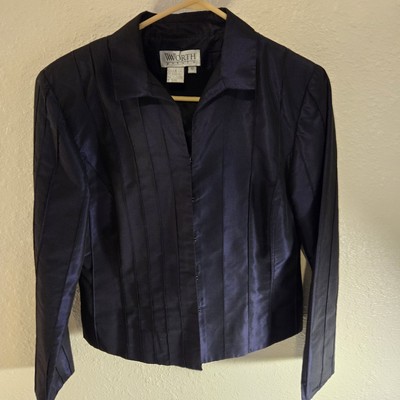 Women s Worth Petite 10 Black Silk Blazer Lightweight Overjacket Coat