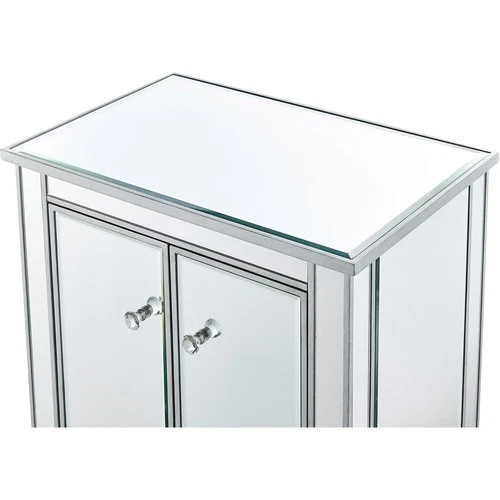 Elegant Lighting MF72020 Reflexion End or Side Table Antique Hand Painted Silver - Picture 9 of 11