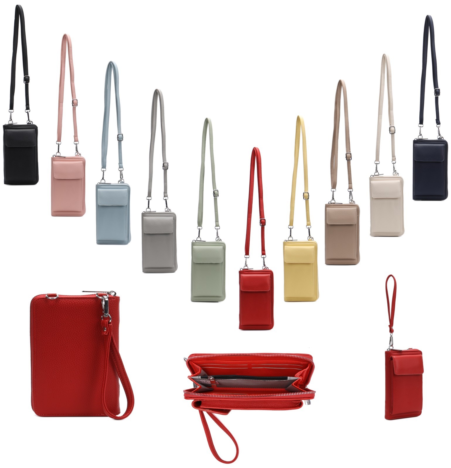 Handytasche Portemonnaie Damen Geldbörse Umhängetasche Smartphone Tasche Y92
