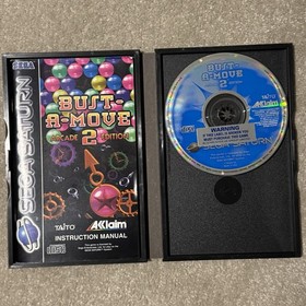 Bust-A-Move 2: Arcade Edition (Sega Saturn, 1996) Complete CIB PAL
