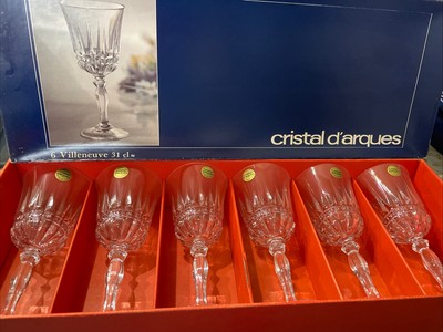 Set of 6 Vintage Cristal d'Arques 17 cl Glasses - Villeneuve- 24