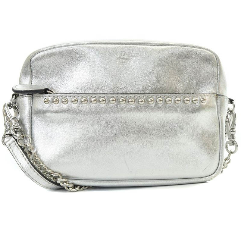 J M Davidson Lipstick Pochette Shoulder Bag Studs Silver /Yq Os 