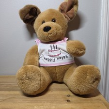 Build-A-Bear Workshop Brown Bear Plush Happy Birthday Shirt Vintage 1996 Wacky