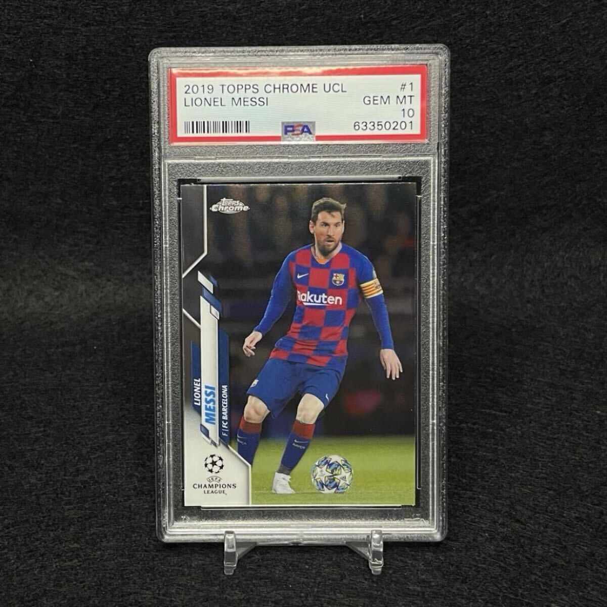 PSA10 2019 Topps Chrome UEFA UCL Lionel Messi Lionel Messi #1 FC Barcelona
