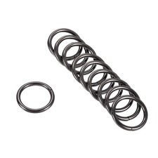 Metal O Ring 25mm 0.98" ID 3.8mm Thickness Non-Welded Rings for DIY Black 20pcs