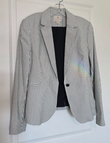 Blazer donna rosa viola LG nero bianco gessato foderato bottoni giacca elasticizzata BELLO - Foto 1 di 11