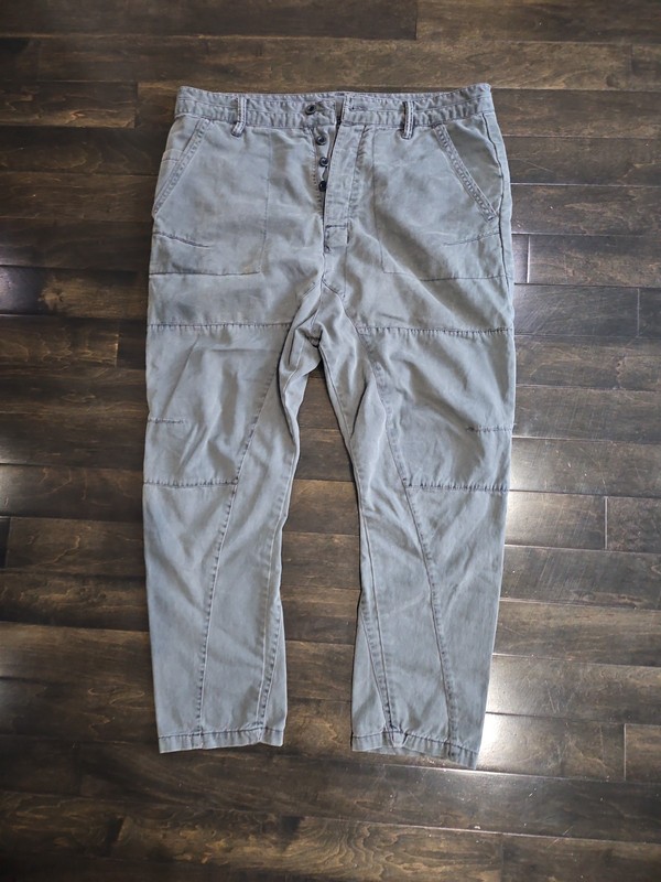 AllSaints Verne Chino Pants Khaki Stretch Slim Fit Men 32