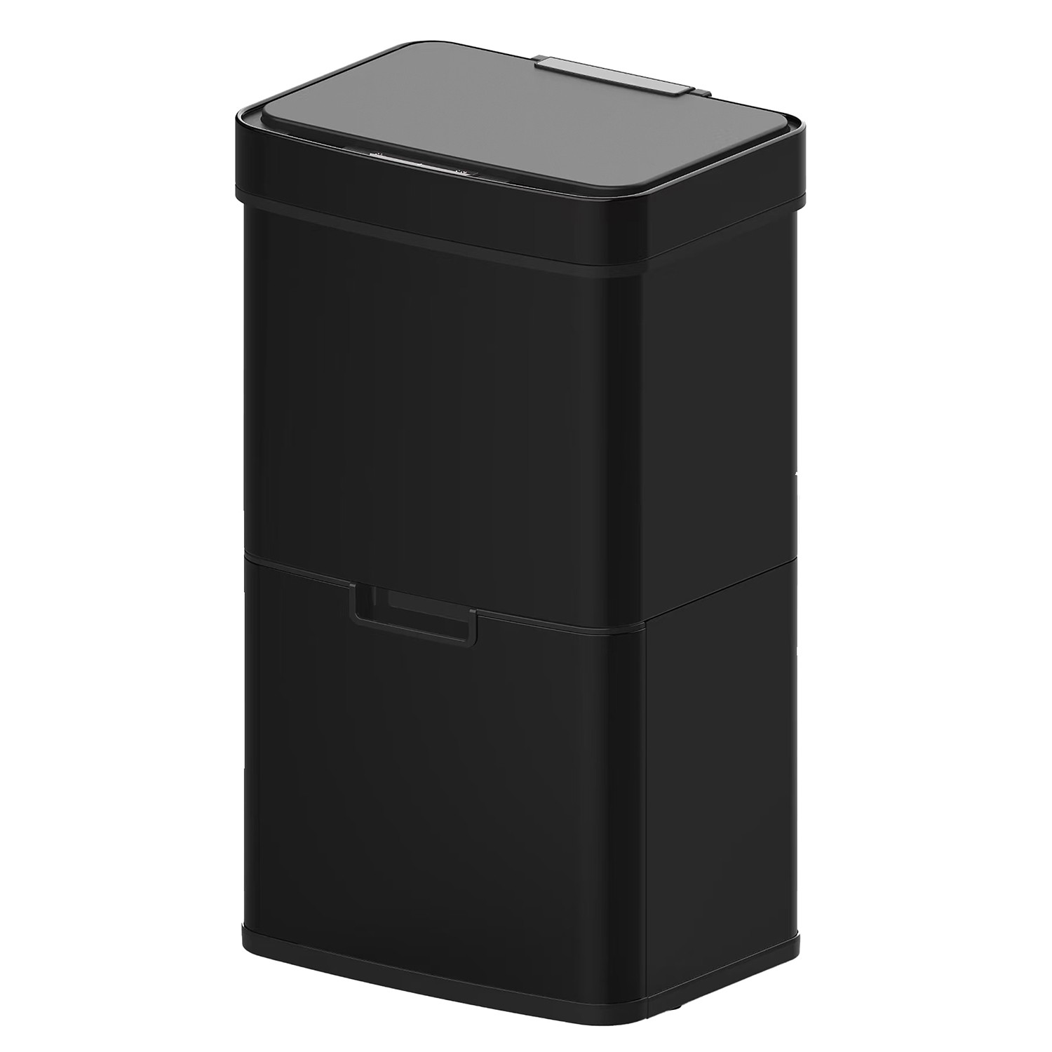 Poubelle automatique tri sélectif 75l noire avec détecteur de mouvement