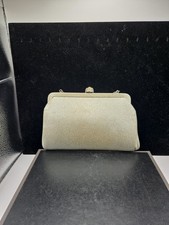 Unbranded Vintage 8"L,5"W,4"D Silver Lame Clutch 11" Silver Tone Chain Strap