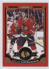 2015-16 O-Pee-Chee Red Border Niklas Hjalmarsson #4 0c3
