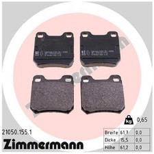 Satz Bremsbeläge Bremsklötze hinten für Opel Calibra A C89 Omega V87 B id8432