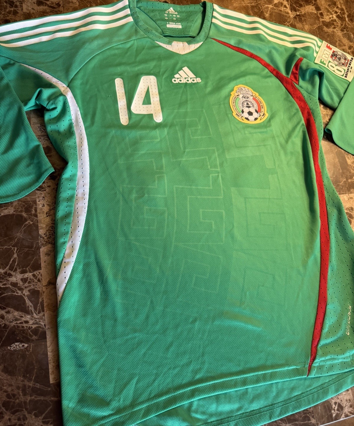 Authentic Mexico Adidas Formotion Jersey 2007 Player Issued Size Large #14 Rare