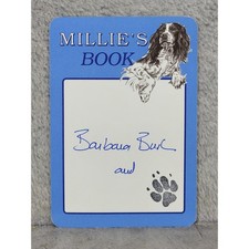 Millie's Book Barbara Bush Signed Bookplate Sticker English Springer Spaniel 90s