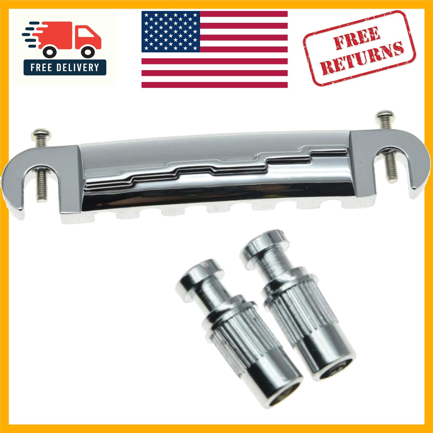 Chrome Electric Guitar Wrap Around Bridge for Les Paul LP Junior - Upgrade Now
