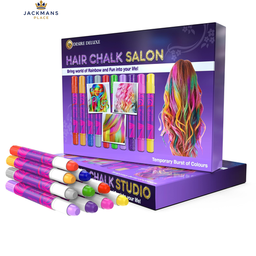 Desire Deluxe Hair Chalk Gift for Girls - 1 1 count (Pack of 10), multicolour