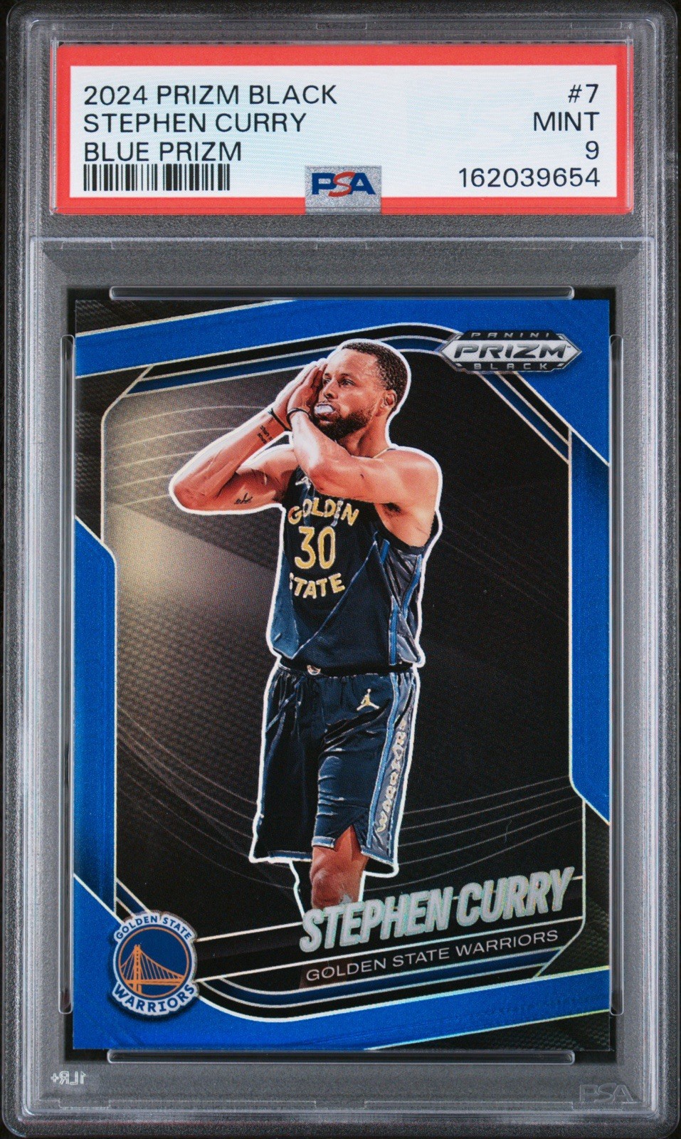 Stephen Curry 2024 Prizm Black True Blue /199 Psa 9 Night Night Warriors HOF