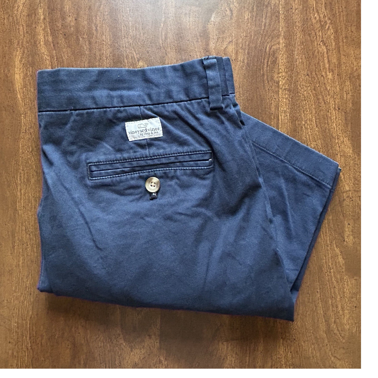 Vineyard Vines Men's 32 Breaker Stretch Chino Shorts Blue Flat Front Pockets