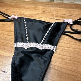 Victoria's Secret Sexy Little Things Satin Push-Up Bra Thong Set 34C Small