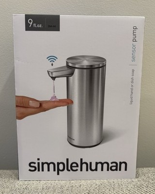 NEW Open Box simplehuman ST1082 9 oz Touch-Free Rechargeable Soap Dispenser