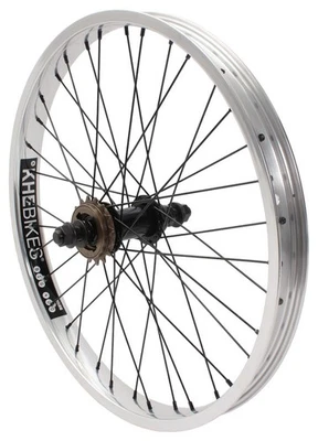 KHE PRISM BMX Hinterrad 20 Zoll Silber 14mm 16T Freilauf Freestyle - Bild 1 von 4