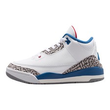 Jordan 3 Retro "True Blue" Kids' Shoes White/True Blue/Cement Gray/Fire Red