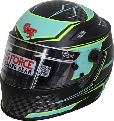 G-Force Helmet Snell SA2020 Revo Graphics Full Face Head and Neck Support Ready