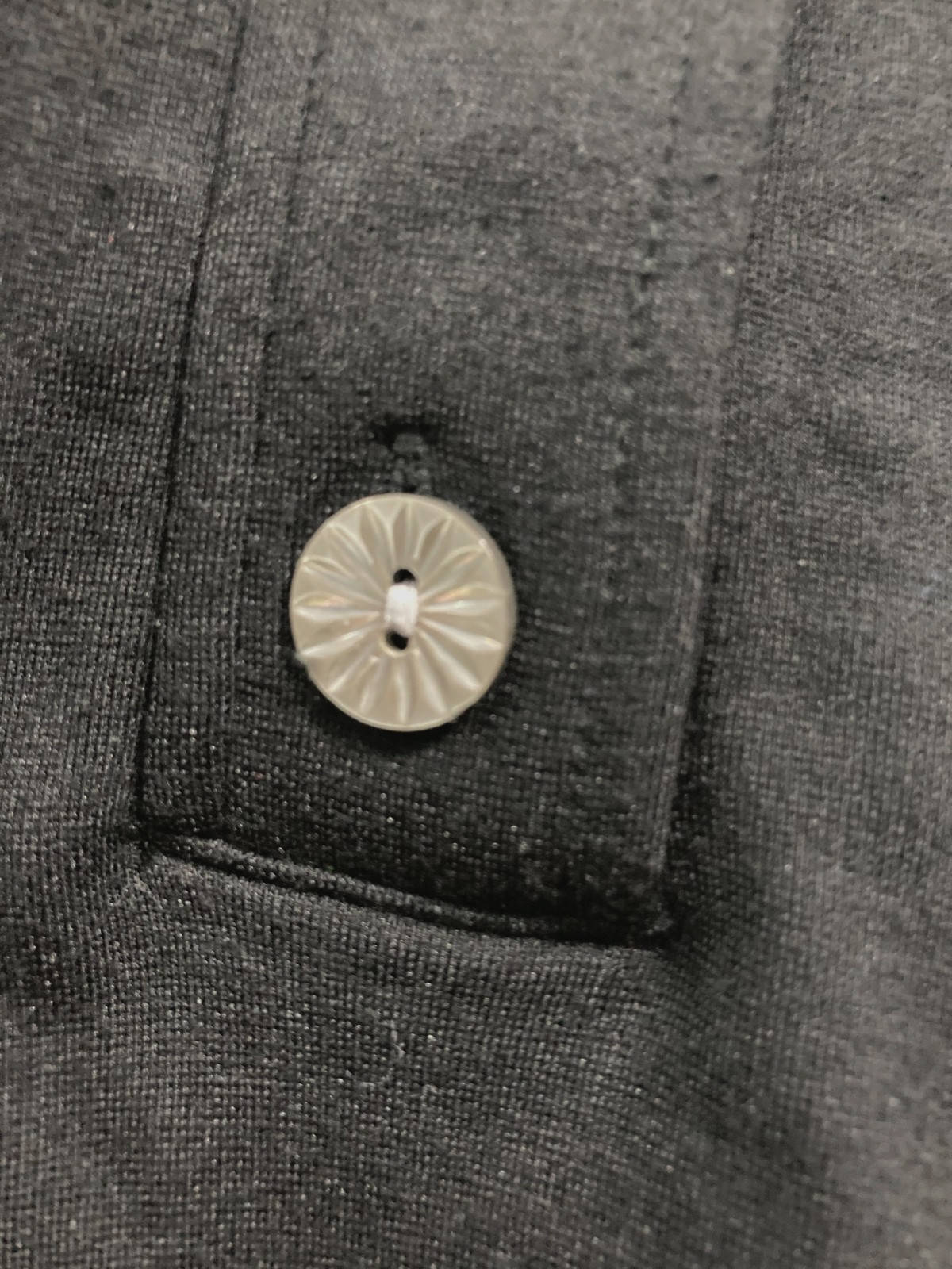 J. MCLAUGHLIN Stretch Solid Black Collared Shirt … - image 8