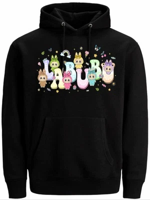 MURREE Labubu Monster Kinder Hoodie Trendy Mädchen T-Shirt Puppe Kinder SweatShirt Kapuze