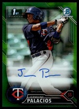 2016 Bowman Chrome Prospects Autographs Green Refractor Jermaine Palacios Auto
