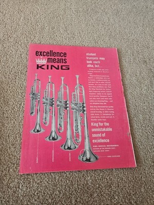 TBOOK62 MAGAZINWERBUNG 11X8'' KING - BUNDY, AMBASSADOR, REGISSEUR TROMPETEN 