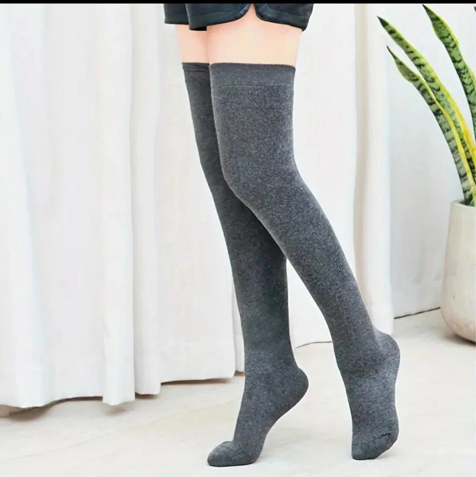 3 pares de coloridas medias sobre la rodilla para mujer, disfraces y baile Foto 4 de 4