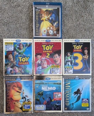 LOT Disney 3D Blu-ray OOP Lenticular Slipcover Toy Story Lion King