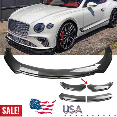Car Front Bumper Lip Spoiler Splitter Kit Carbon Fiber Style For Bentley Contine