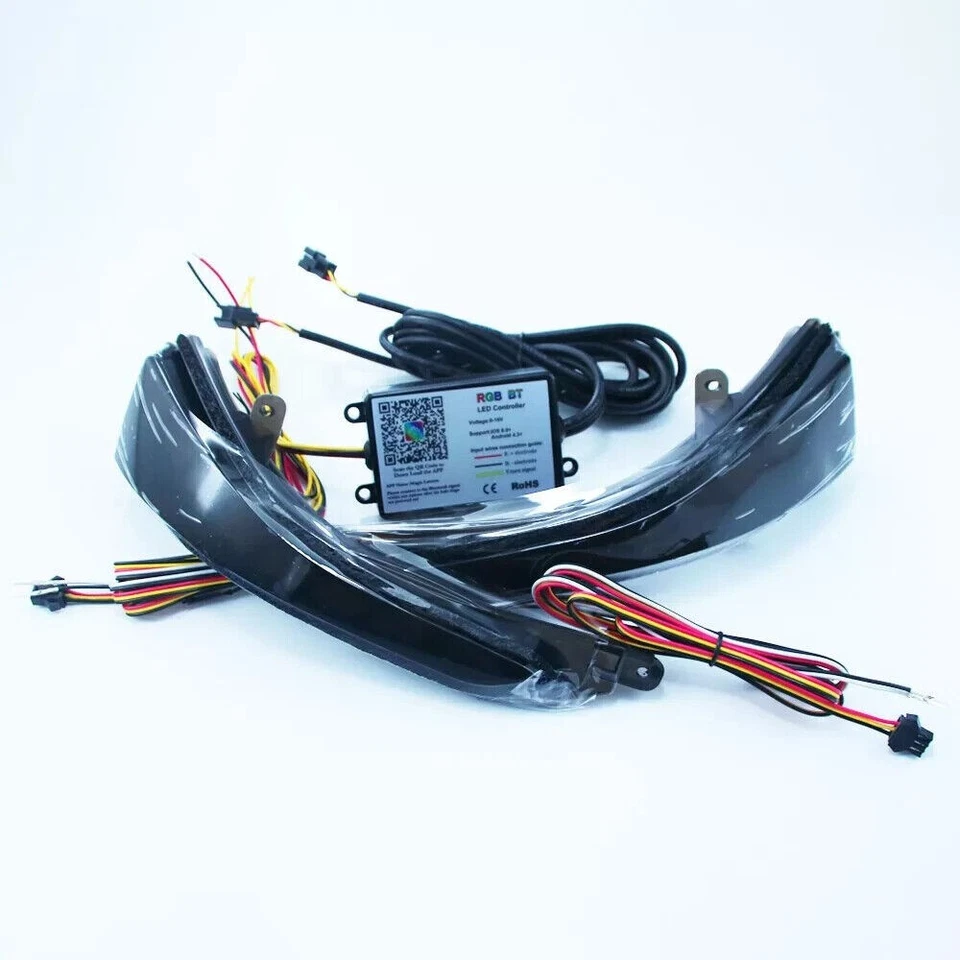 Luz de señal secuencial y luz antiniebla espejo LED RGB para Infiniti Q50 Q60 2014-2022 Foto 2 de 4