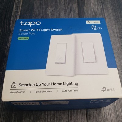 2 Pack- NIB Tapo S505 Single Pole Smart Wi-Fi Light Switch, Voice Control