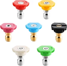 Tool Daily Pressure Washer Tips, Set of 7 Power Washer Nozzle Tips Multiple Degr