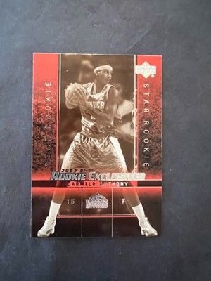 2003-04 UD Rookie Exclusives Carmelo Anthony Rookie Negative Variation - HOF