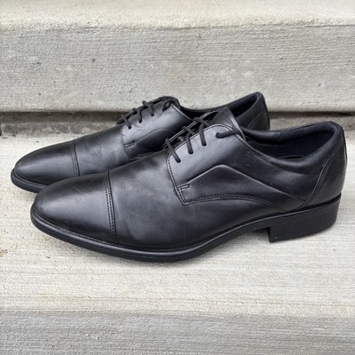Ecco Men\'s Black Leather Cap Toe Dress Shoes US Size 9 Amazon.com | ECCO Men main image 3