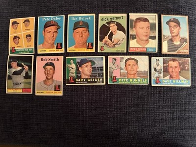 Boston Red Sox Baseball Cards Coach, Daley, Delock, Gernert, Nixon, Pagliaroni +