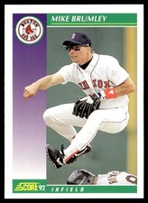 1992 Score Mike Brumley Boston Red Sox #363